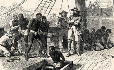 Перевозка рабов из Африки. Гравюра викторианской эпохи.