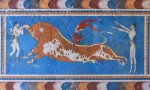 Фреска из Кносского дворца на Крите (оригинал в археологическом музее в Гераклионе, Крит).