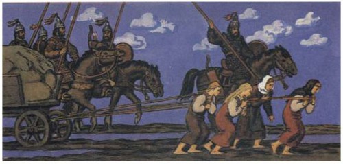 Авары и женщины-дулебки (картина неизвестного художника). 7-011